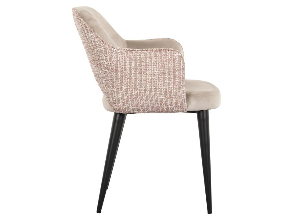RICHMOND krzesło GIOVANNA beżowy welur / trendy róż - Richmond Interiors